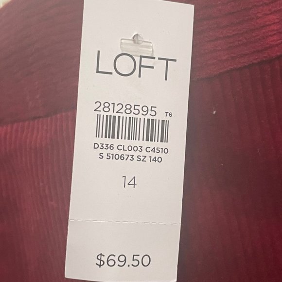 Loft Red Skirt Size 14 - Picture 2 of 3